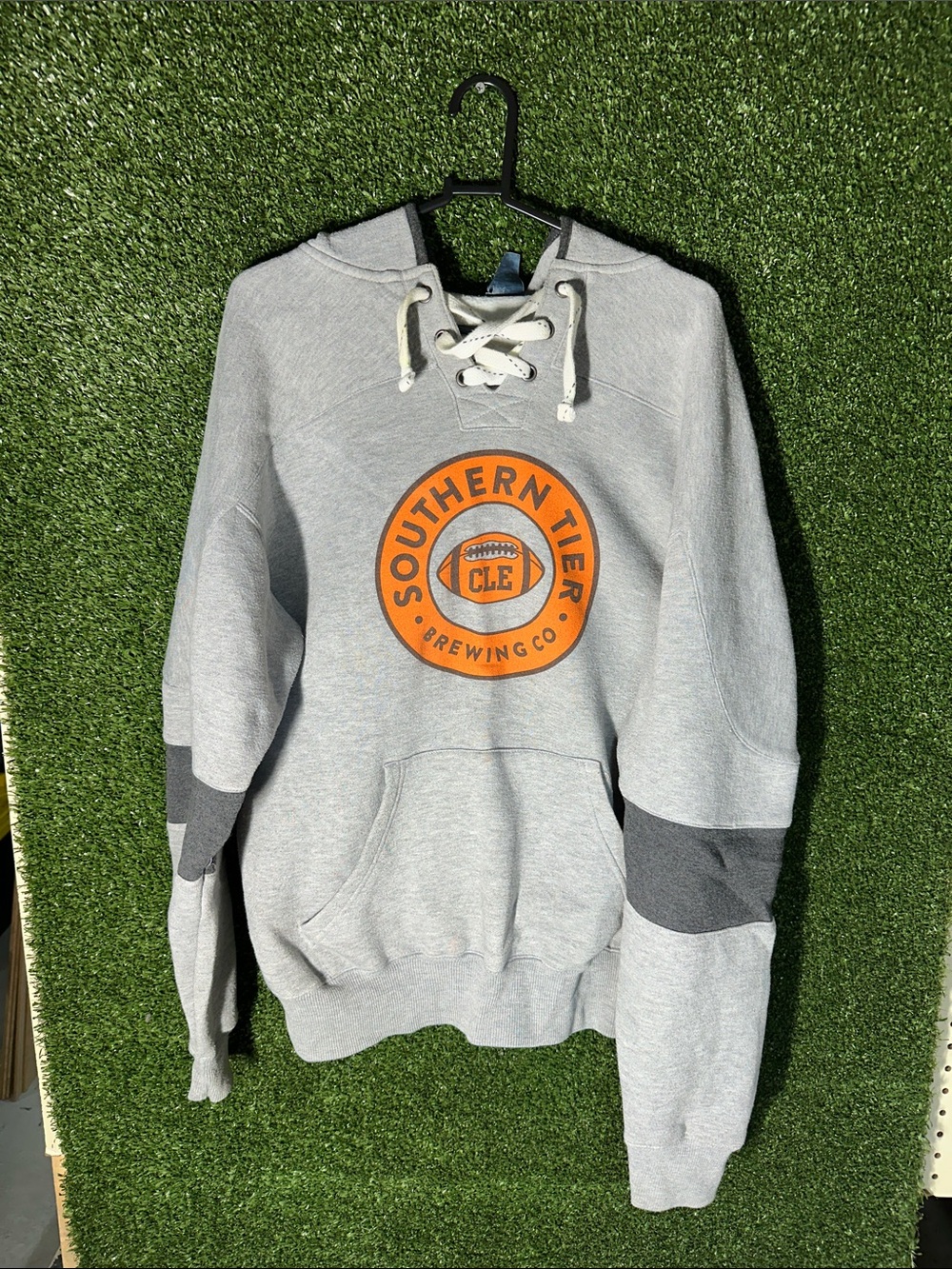 Southern Tier Brewery Cleveland Gray Lace-Up Pullover Hoodie